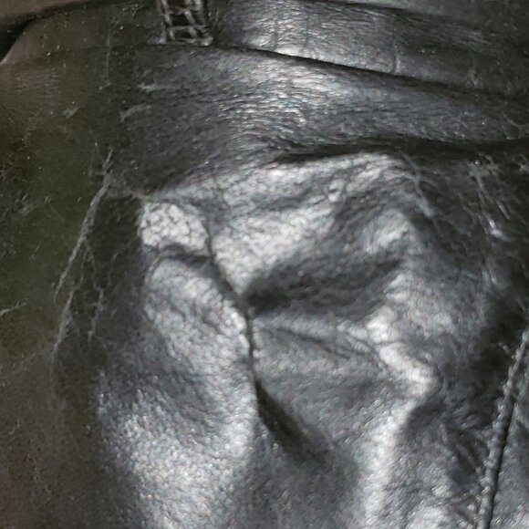 Vintage Men's FINGERHUT FASHIONS Black Leather Jacket w/Zip fleece lining - M - Picture 4 of 6